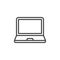 Laptop line icon, outline vector sign