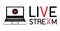 Laptop live stream logo