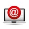 Laptop mail network icon