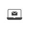 Laptop mail screen vector icon