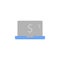 Laptop, money, online payment, purchase two color blue and gray icon