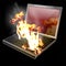 Laptop, Notebook, burning