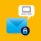 Laptop padlock email data secure