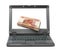 Laptop with russian money - rubles