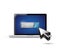 Laptop search button and cursor illustration