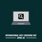 Laptop and Search Icon Vector, International Fact Checking Day Design Concept, perfect for social media post templates, posters, g