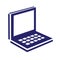 Laptop Simpel Logo Icon Vector Ilustration