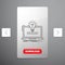 laptop, solution, idea, bulb, solution Line Icon in Carousal Pagination Slider Design & Red Download Button
