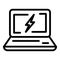 Laptop support icon, outline style