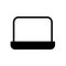 Laptop symbol flat black line icon, Vector Illustration