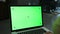 Laptop template with white transparent screen, computer blank display isolated
