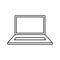 Laptop thin line icon