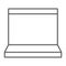 Laptop thin line icon, electronic and computer