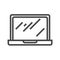 Laptop Thin Line Vector Icon