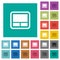 Laptop touchpad square flat multi colored icons