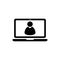 Laptop, user icon. One of set web icons