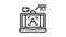 laptop video camera face id line icon animation