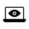 Laptop view vector glyph flat icon