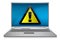 Laptop Warning sign / vector