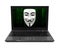 Laptop with White Hacker Mask Isolated