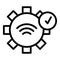 Laptop wireless icon, outline style