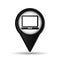 Laptop wireless map pointer icon