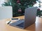 Laptop Wood blur Christmas tree office