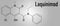 Laquinimod multiple sclerosis drug molecule. Skeletal formula.