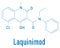 Laquinimod multiple sclerosis drug molecule. Skeletal formula.