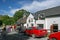 Laraugh,  Ireland - JULY 04,  2005: People dancing and drinking outside a famous pub in the Beautiful village of Lauragh situated