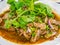 Larb-Pork Cooked thai food.