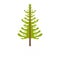 Larch tree icon, flat style