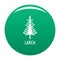 Larch tree icon vector green