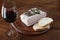 Lardo, bread and red wine