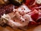 Lardo Pork Fat, Speck and Salami Mixed Cold Cuts in Italy