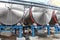 Large aluminum drums tanks and pipelines modern plant for the pr