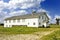 Large Amish white painted School house