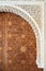 Large arabic style door in precious wood. Alhambra.