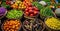 Large Asian Fruit and Vegetable Market - AI generated image