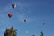 A large balloon is in dark sky