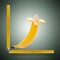 Large banana and measuring tape