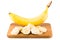 A large Bannana with cut slices