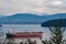 Large Barge Boat Mount Baker Landscape