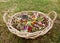 Large basket full of faded flower blooms and seed cases