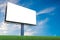 Large billboard against blue sky. 3D rendered illustration