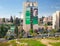 Large billboard of Israeli left party called Meretz on a building