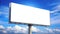 Large Billboard Mockup on a Captivating Blue Sky