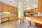 Large birch custom home kitchen interior