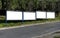 Large blank billboard for outdoor advertising.
