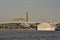 Large Boat On Lake Michigan